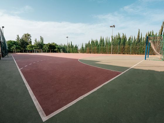 Pista polideportiva exterior con portería